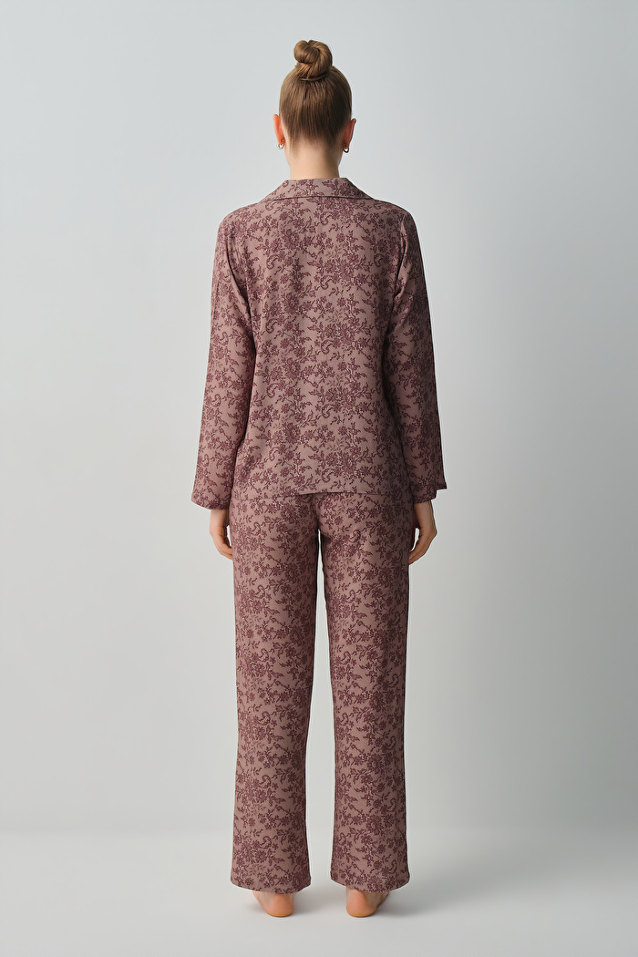 Lace Gömlek Yaka Pijama Takımı — görsel 4
