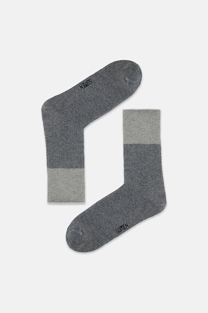 2'li Colorblock Soket Çorap — görsel 3