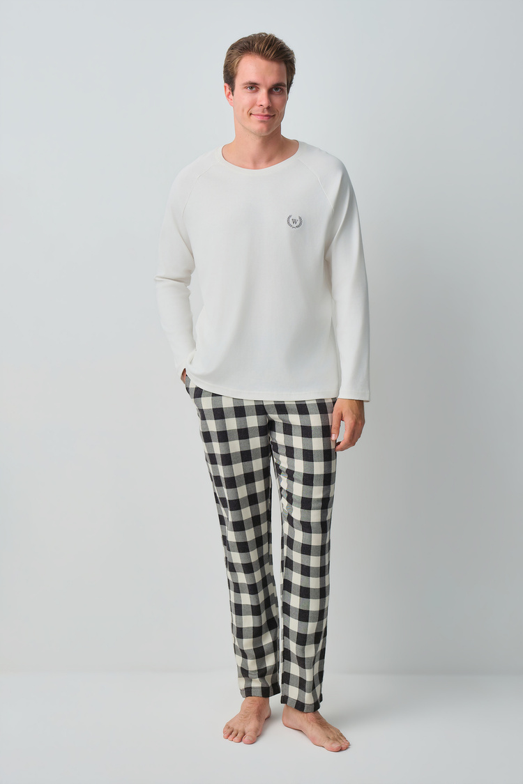 Black Print George Men Pyjamas Set