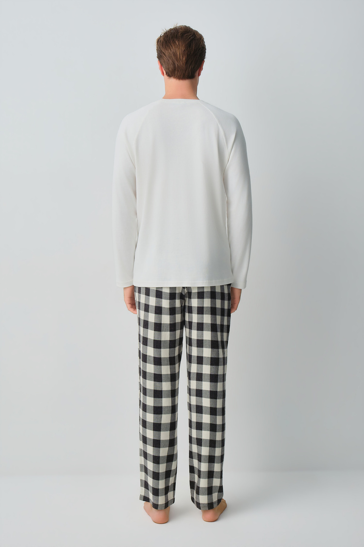 Black Print George Men Pyjamas Set