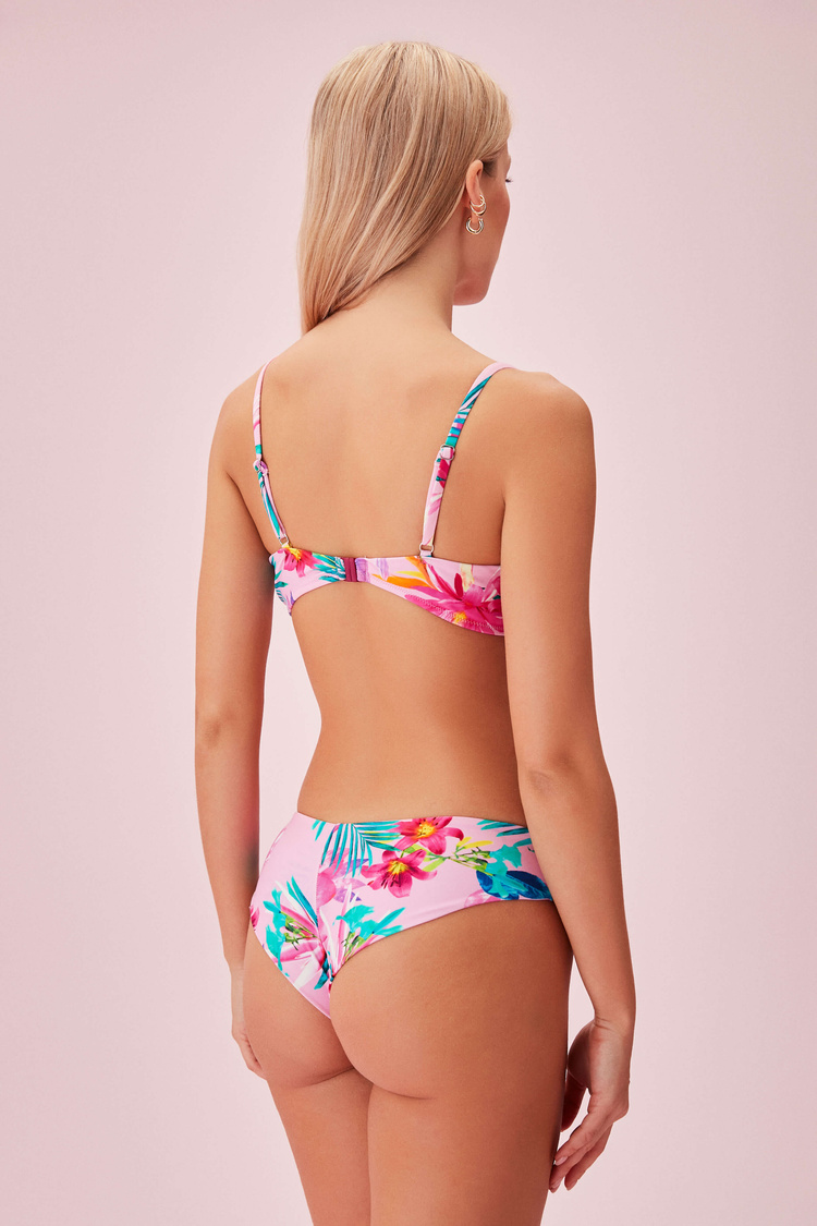 Pembe Desenli Brazilian Bikini Alt