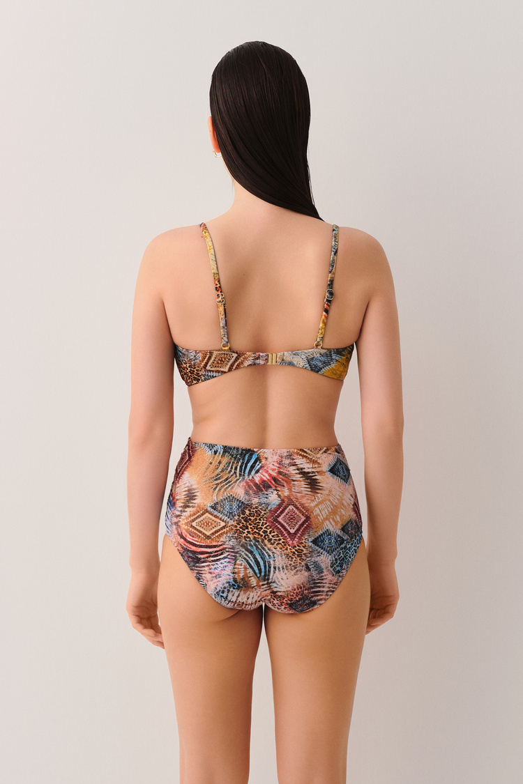 Etnik Desenli Freya Üçgen Bikini Üst