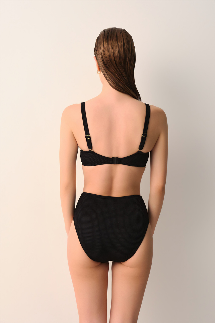 Siyah Gloria Yüksek Bel Toparlayıcı Bikini Alt