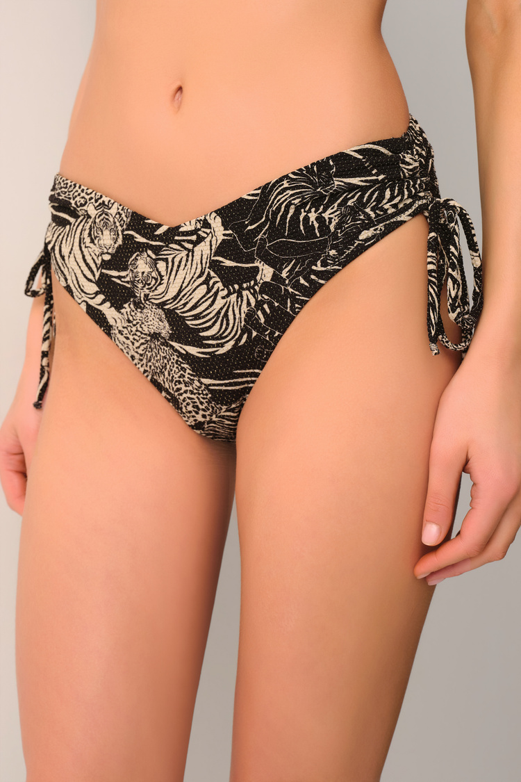 Leopar Desenli Ashley Yüksek Bek V Kesim Bikini Alt