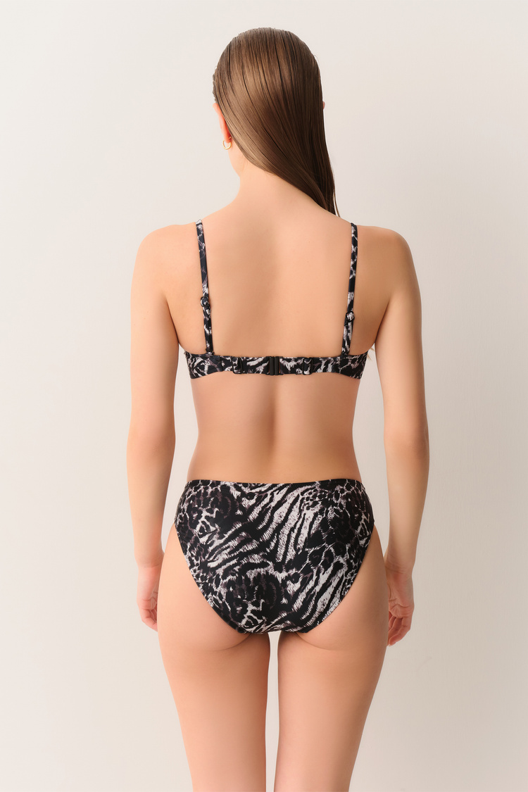 Renkli Desenli Savage Diana Straplez Bikini Üst