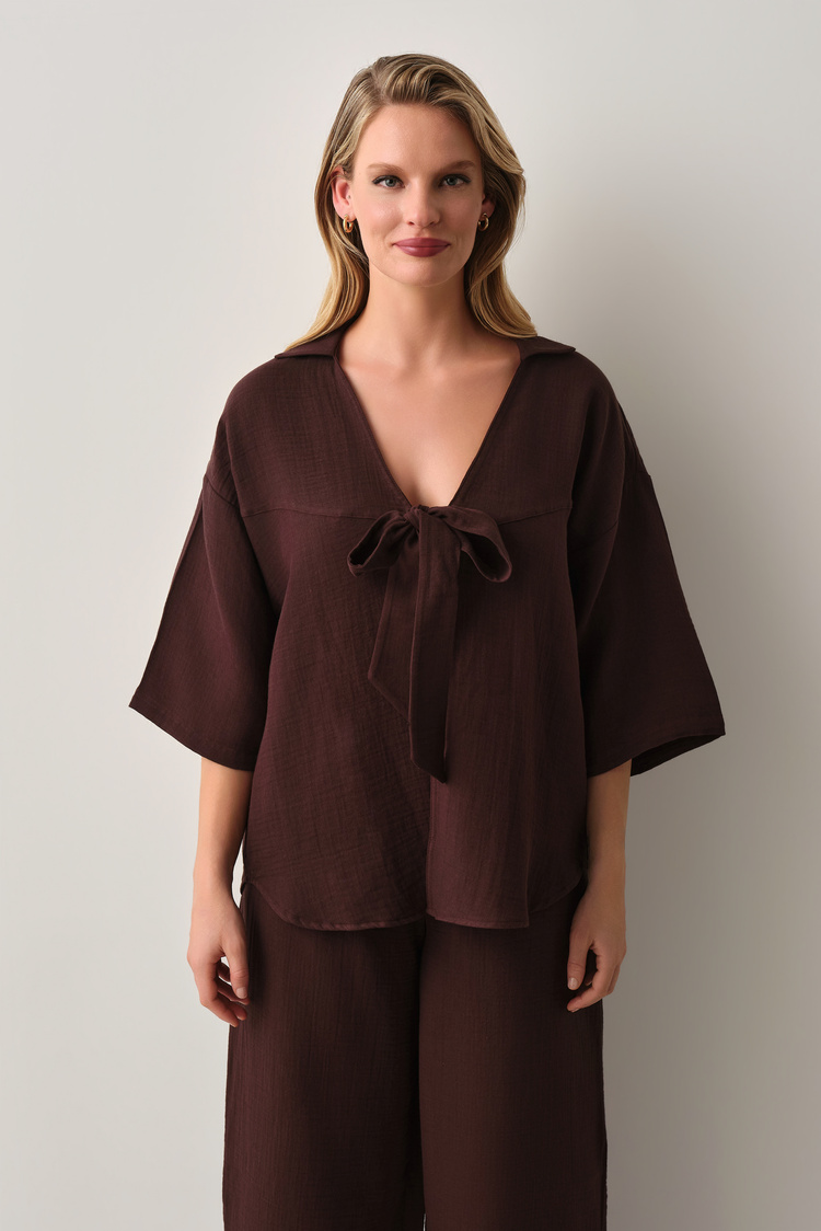 Kahverengi Jasmine Kimono