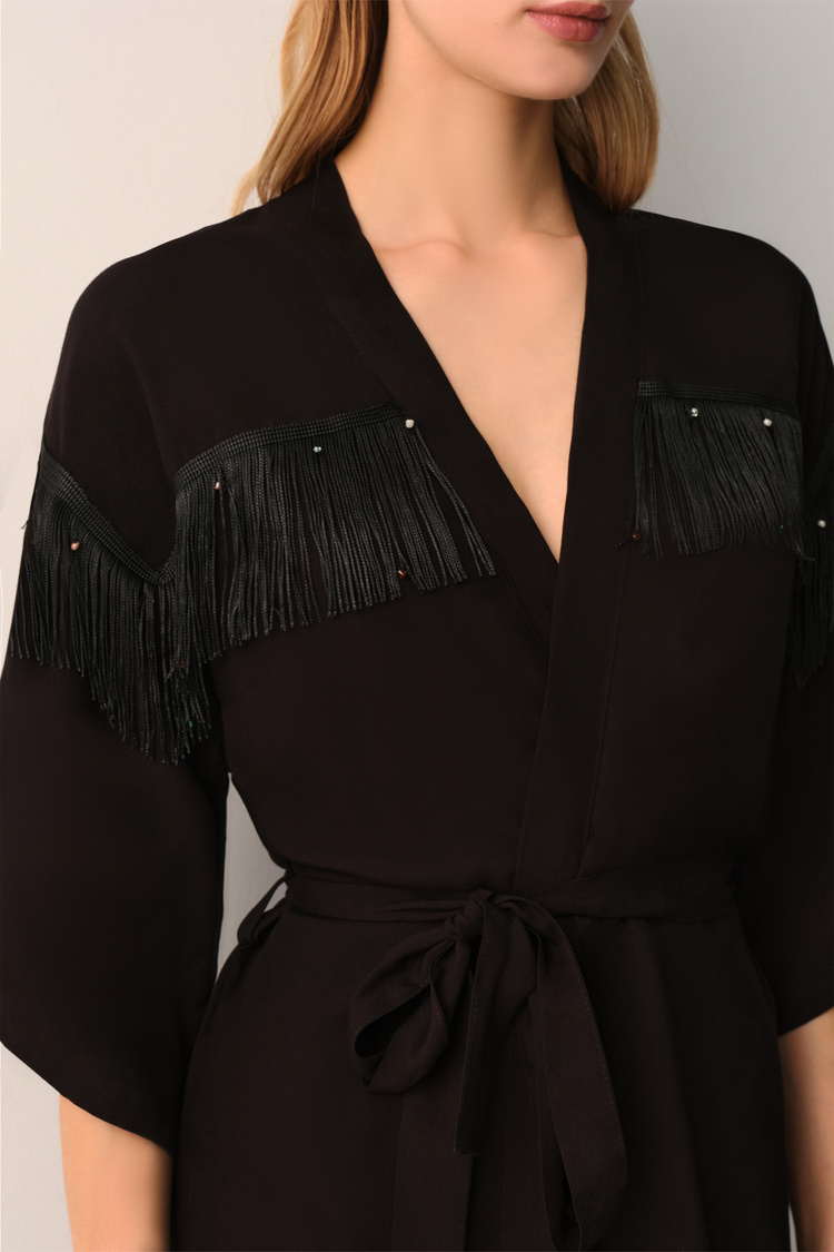 Siyah Cowgirl Kaftan