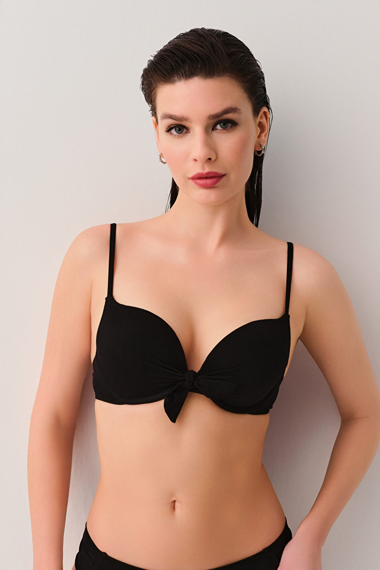Black Push Up Bikini Top SUWEN