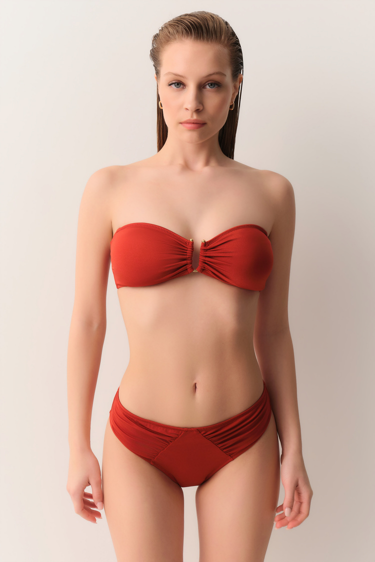 Tarçın Pileli Bikini Alt