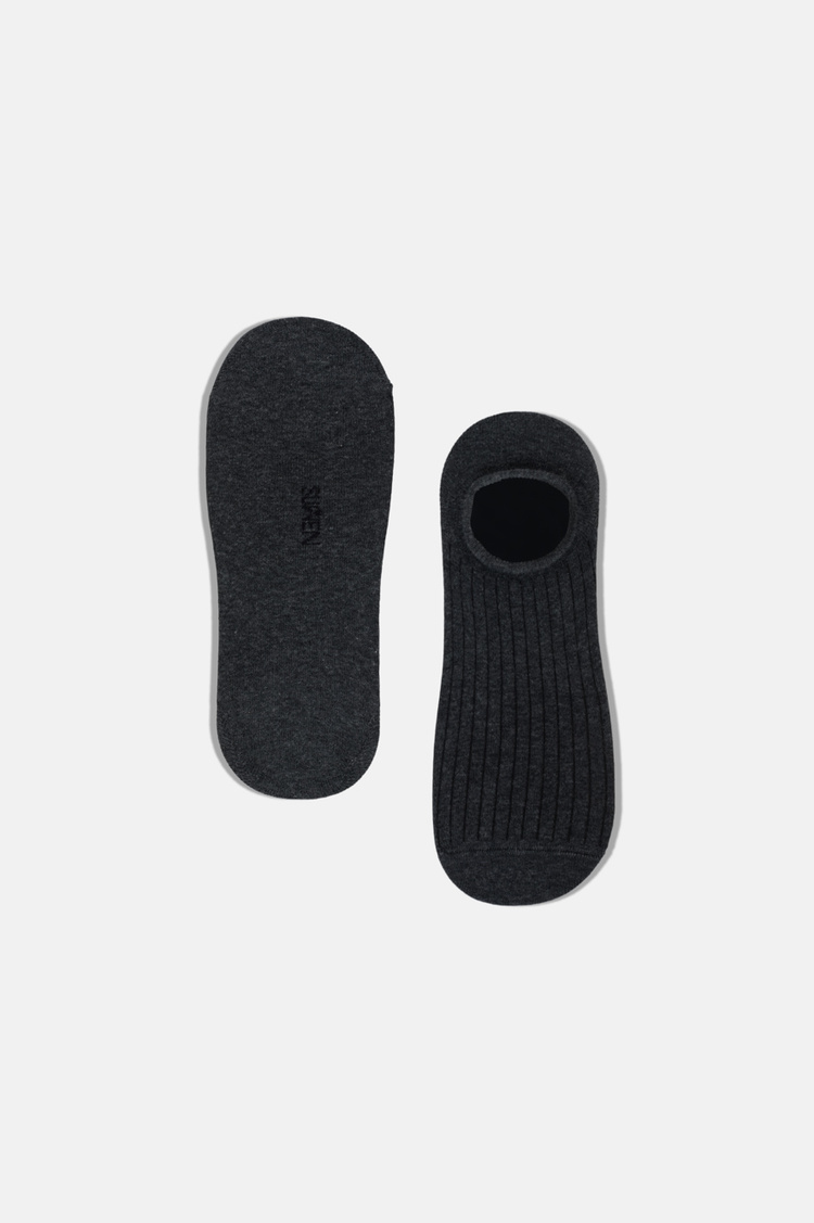 Gri / Antrasit Men Classic Sneaker Çorap