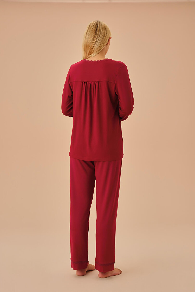 Bordo Ophelia Pijama Takımı
