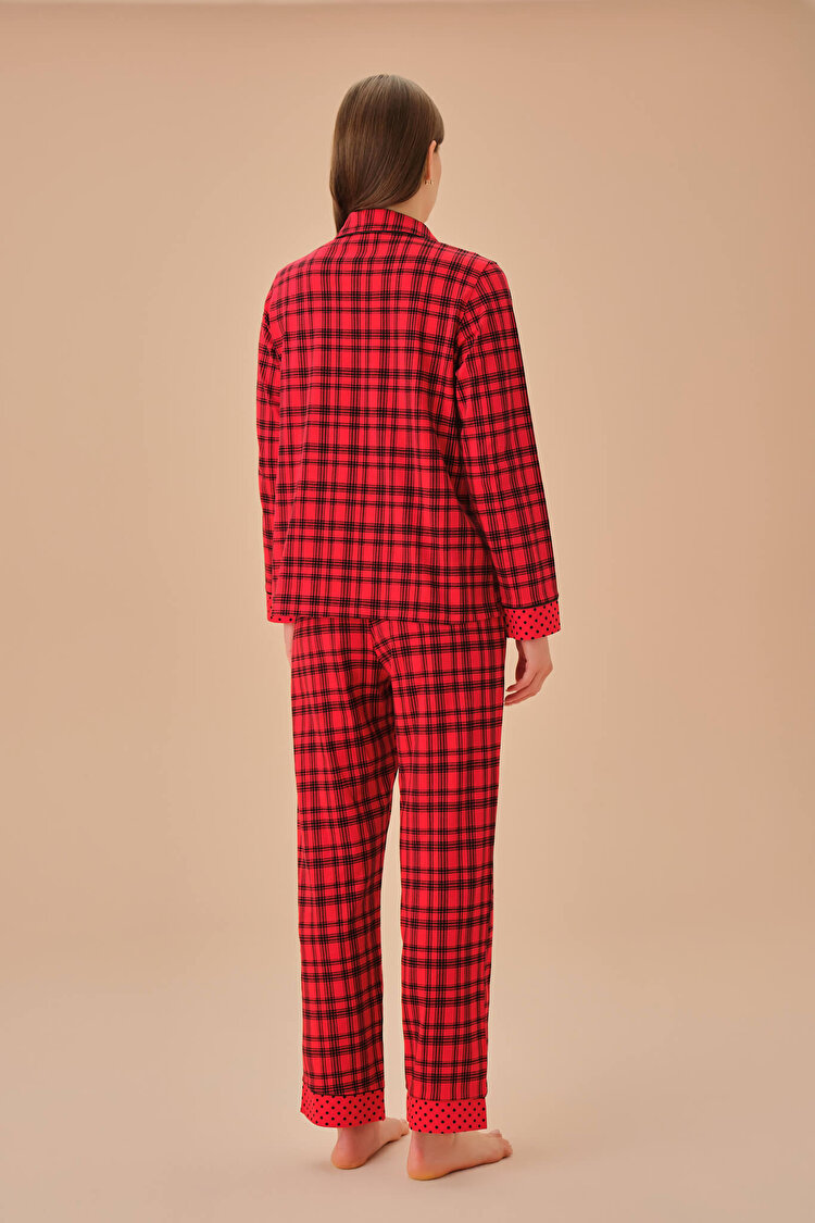 Kırmızı Cosy Maskülen Pijama Takımı