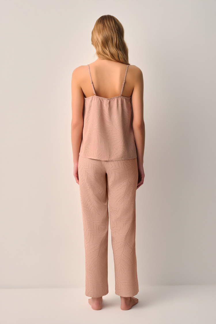Kahverengi Petra Atlet Pantolon Pijama Takımı