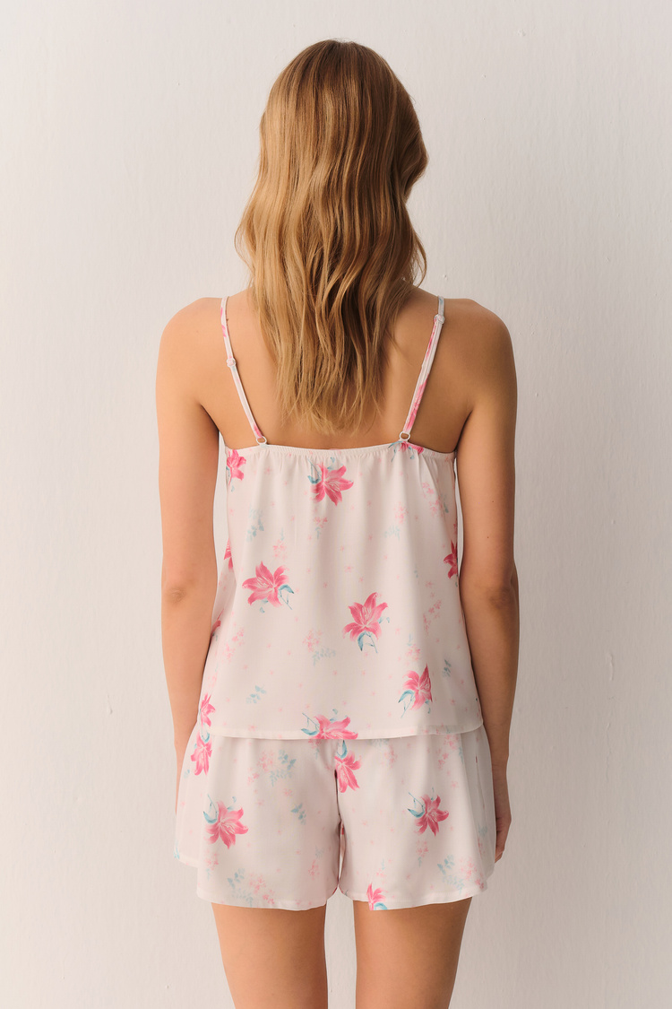Pembe Orchide Atlet Şort Pijama Takımı