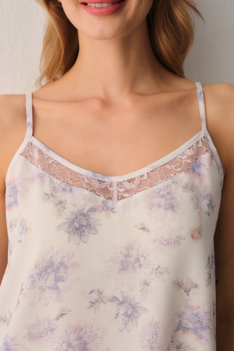 Lila Desenli Lilac Atlet Pantolon Pijama Takımı