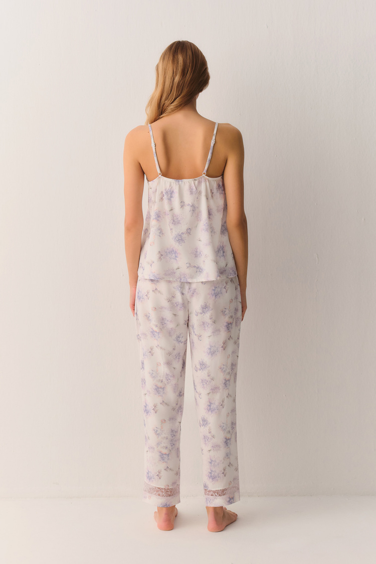 Lila Desenli Lilac Atlet Pantolon Pijama Takımı