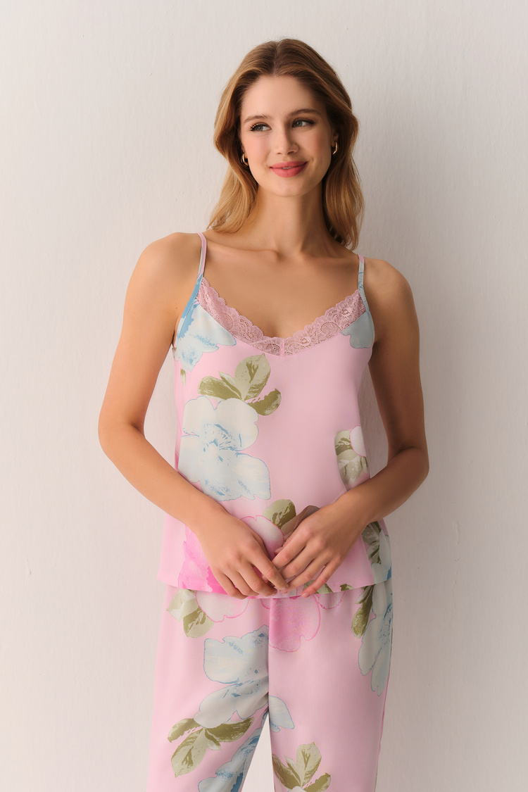 Pembe Meloni Atlet Pantolon Pijama Takımı