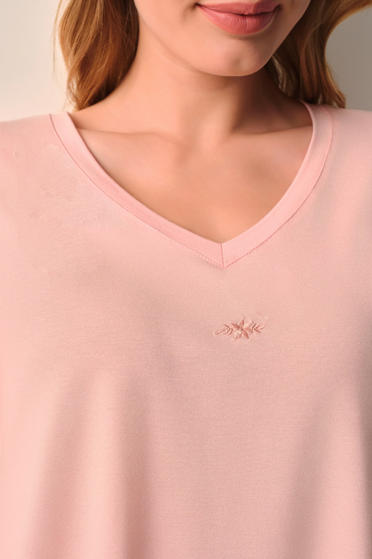 Pembe Maria Kapri Pijama Takımı