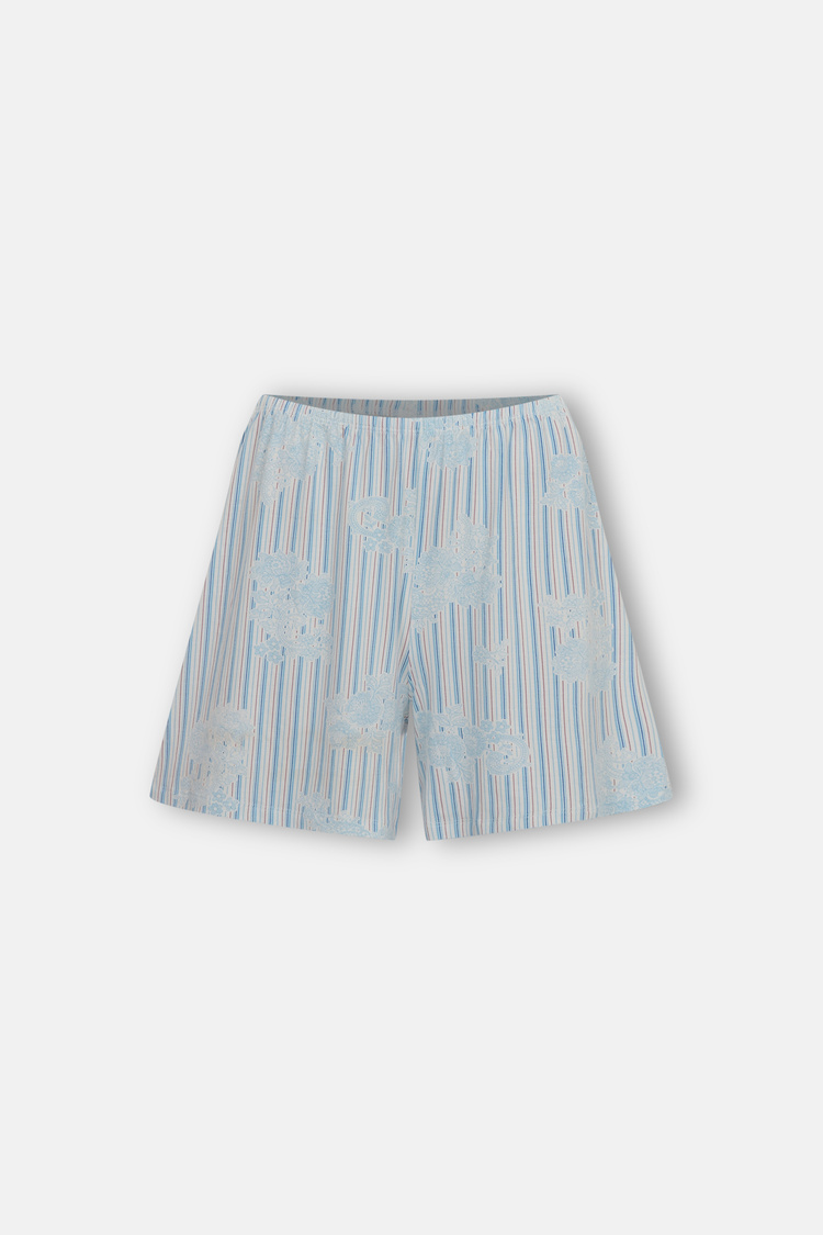 Mavili Lady Atlet Şort Pijama Takımı