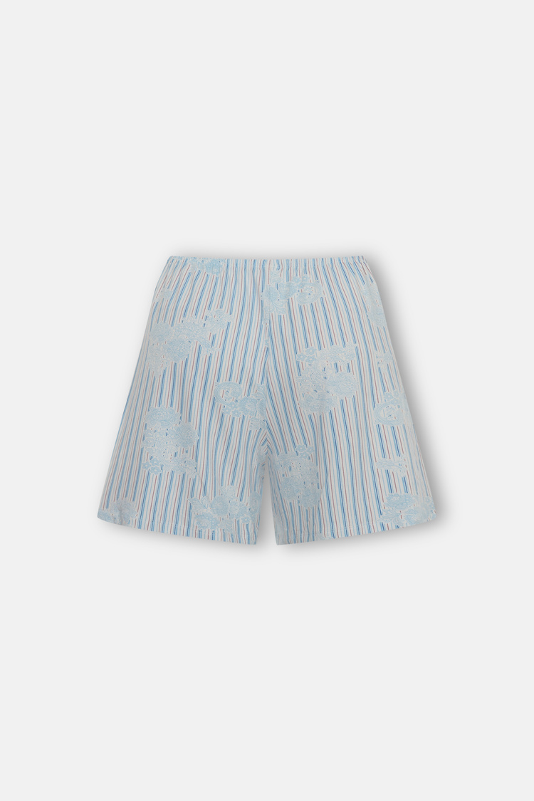 Mavili Lady Atlet Şort Pijama Takımı