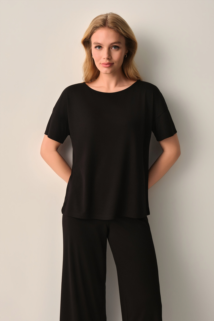 Siyah Mira Modal Pijama Takımı