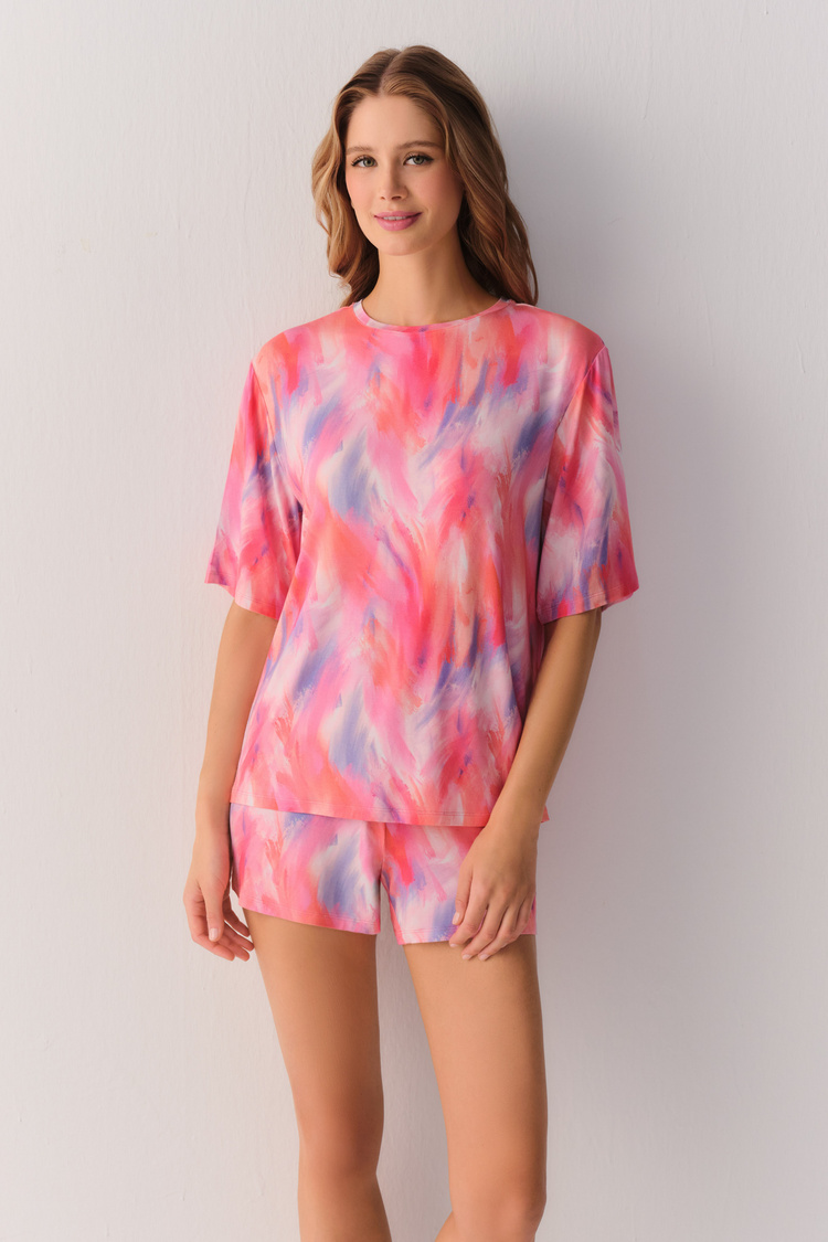 Batik Pink Shadows T-Shirt