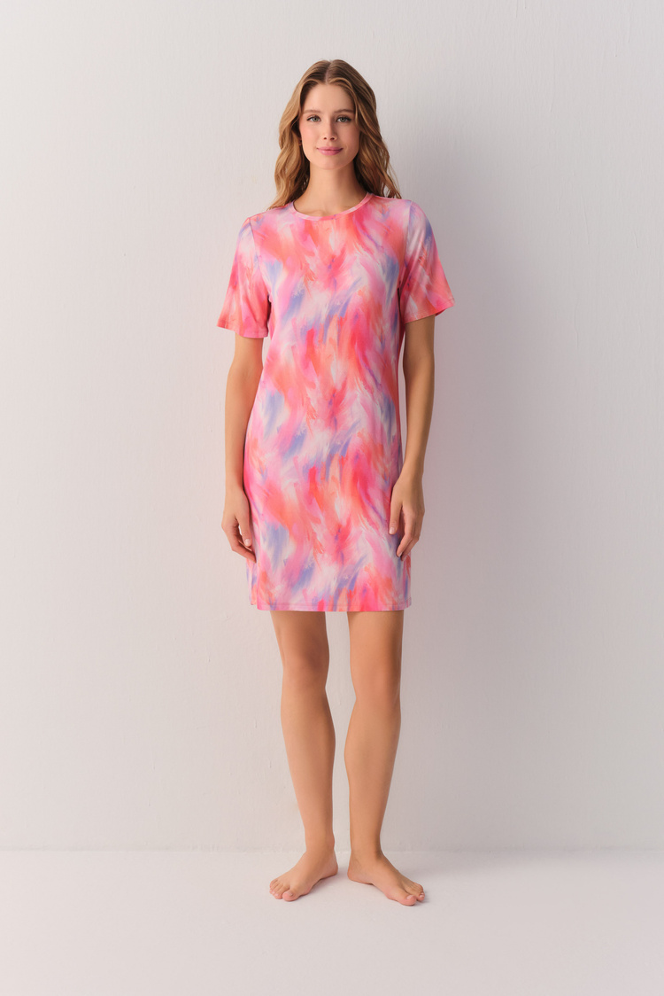 Batik Pink Shadows Günlük Elbise
