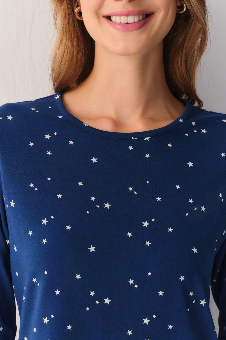 Yıldız Baskılı Dreaming Stars Gecelik
