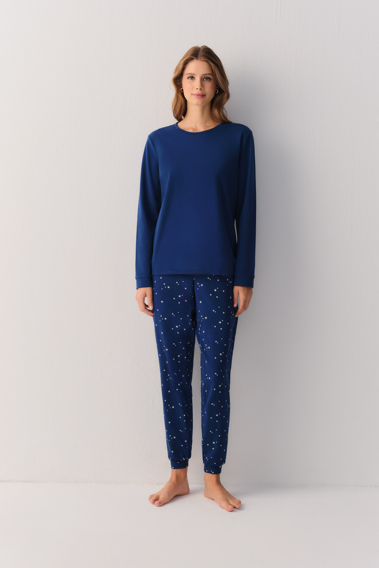 Yıldız Baskılı Dreaming Stars Pamuklu Pijama Takımı