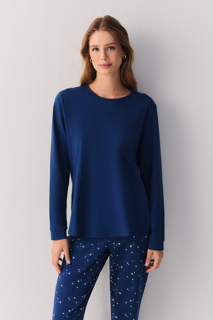Yıldız Baskılı Dreaming Stars Pamuklu Pijama Takımı