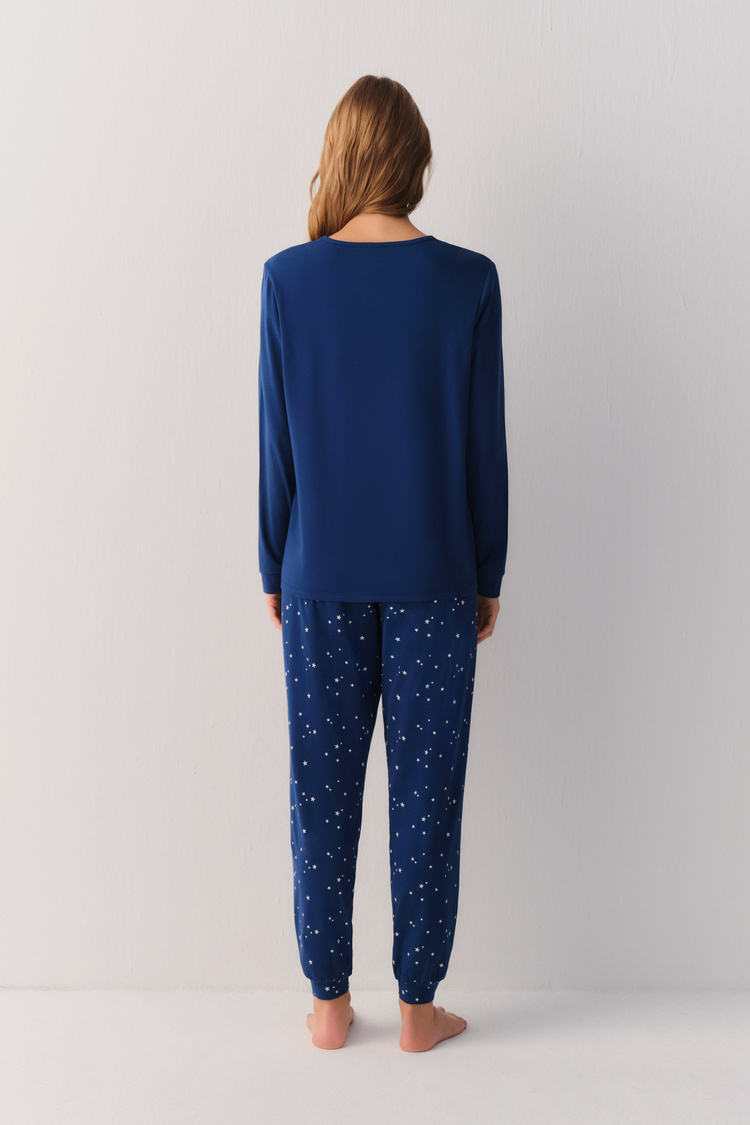 Yıldız Baskılı Dreaming Stars Pamuklu Pijama Takımı
