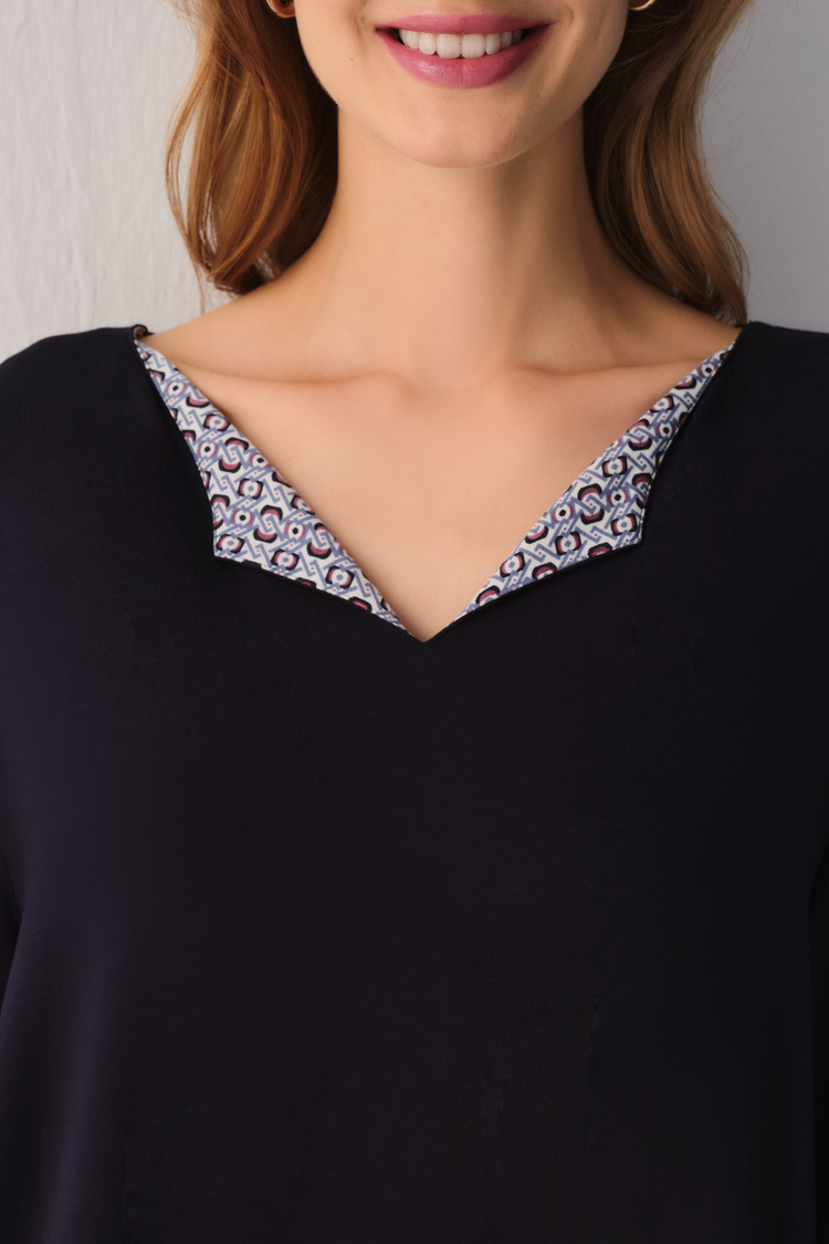 Mavili Modern Chic Pijama Üstü