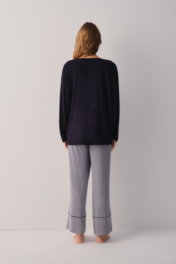 Mavili Modern Chic Pijama Üstü