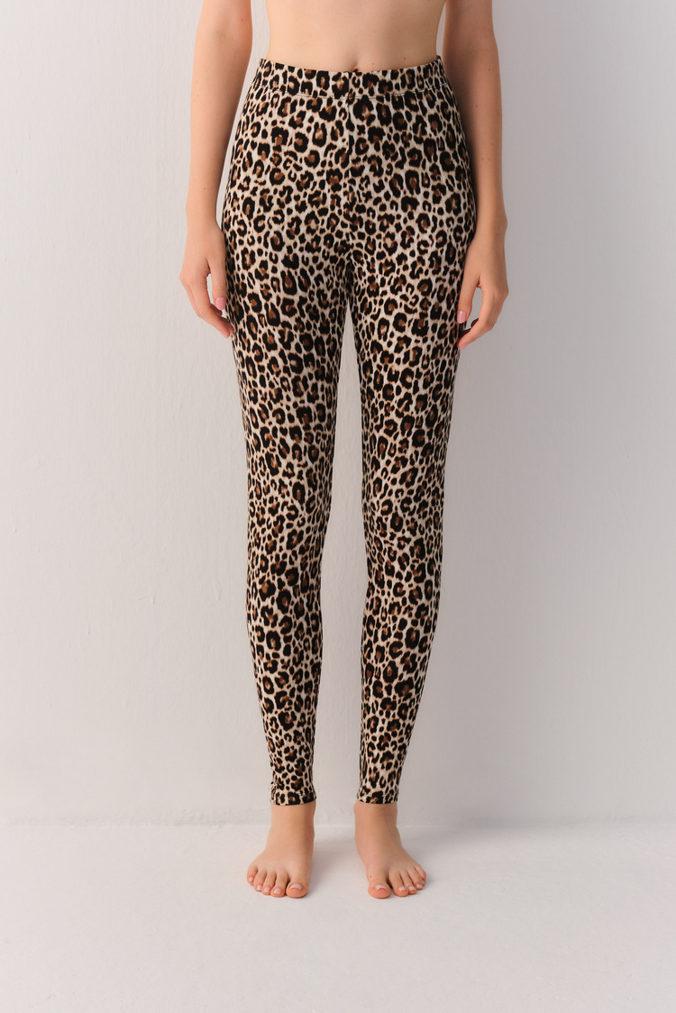 Leopar Desenli Leo Lunge Pantolon