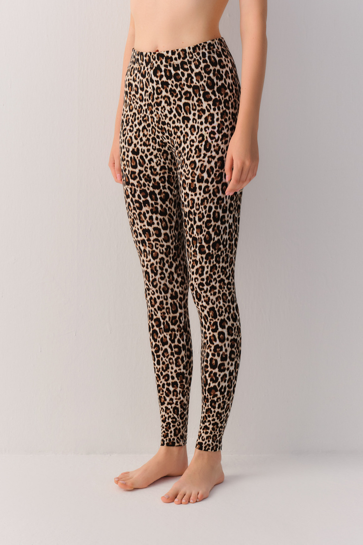 Leopar Desenli Leo Lunge Pantolon