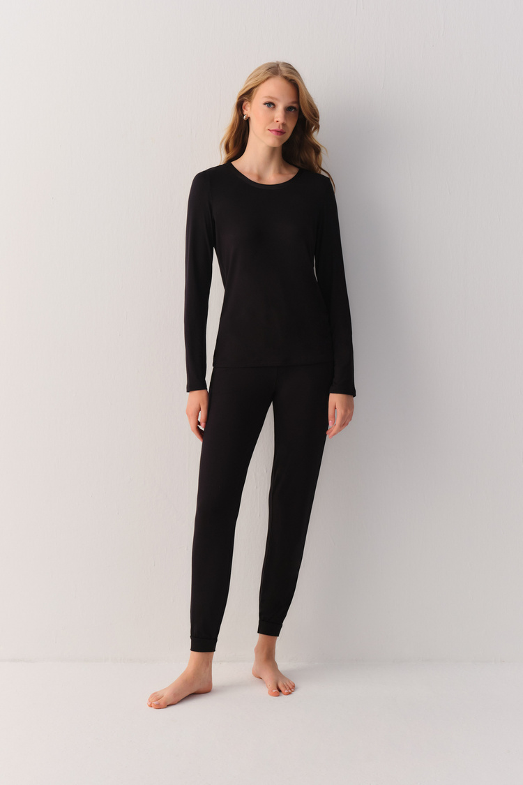 Siyah Modal Luxe Pantolon
