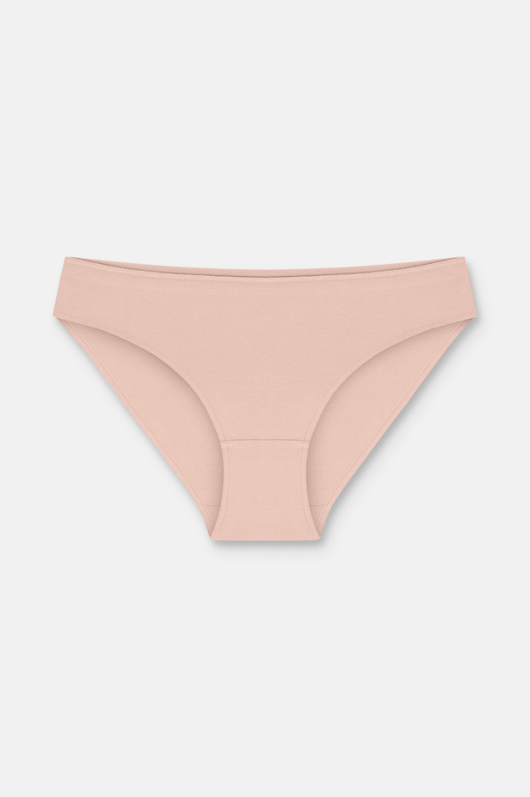 Ten / Kahverengi / Pembe 3'lü Pamuklu Basic Normal Bel Slip Külot