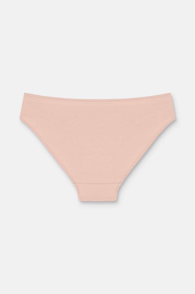 Ten / Kahverengi / Pembe 3'lü Pamuklu Basic Normal Bel Slip Külot