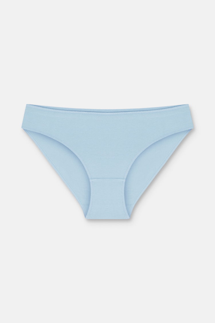Lila / Lacivert / Mavi 3'lü Pamuklu Basic Normal Bel Slip Külot