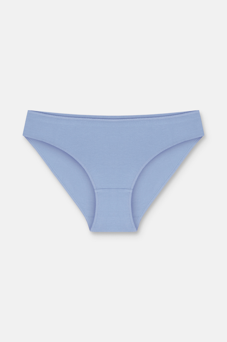 Lila / Lacivert / Mavi 3'lü Pamuklu Basic Normal Bel Slip Külot