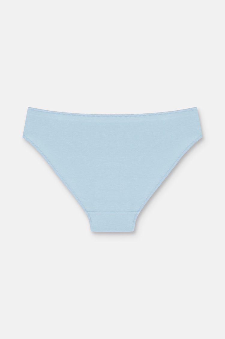 Lila / Lacivert / Mavi 3'lü Pamuklu Basic Normal Bel Slip Külot