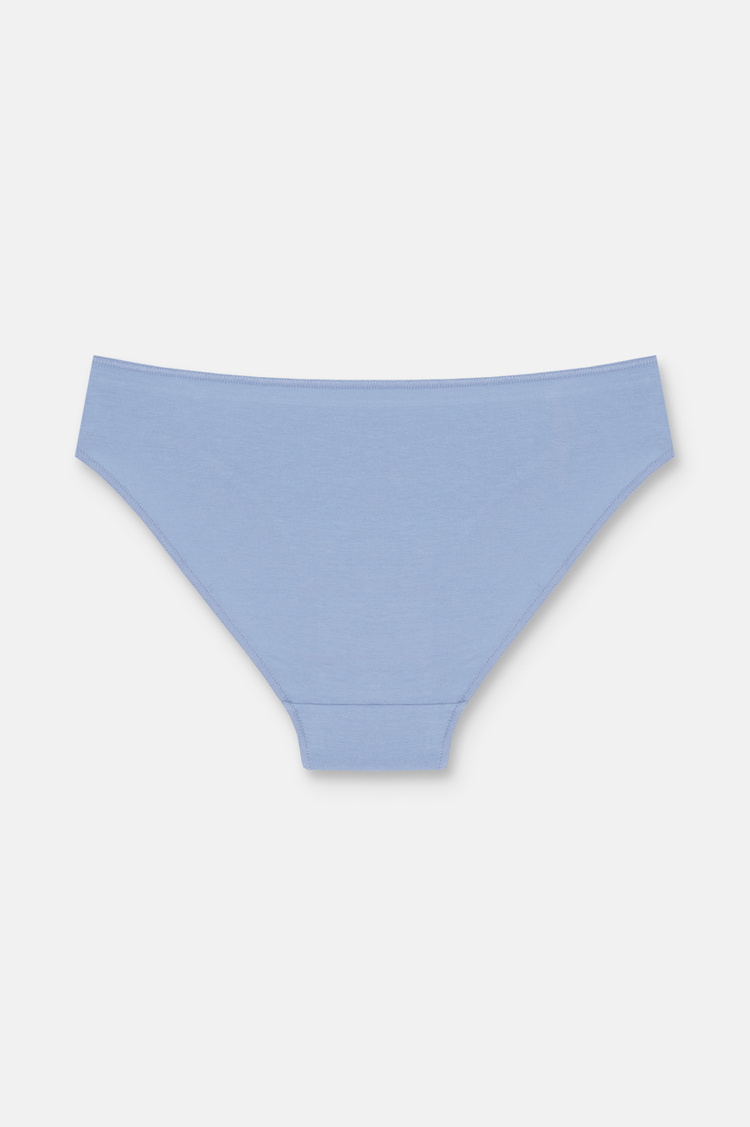 Lila / Lacivert / Mavi 3'lü Pamuklu Basic Normal Bel Slip Külot