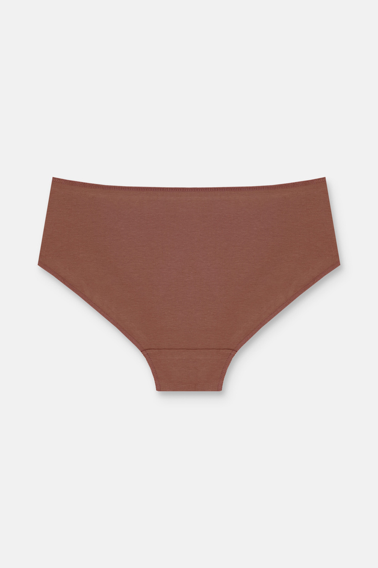 Çağla Yeşili / Gri / Vizon 3'lü Pamuklu Basic Yüksek Bel Slip Külot