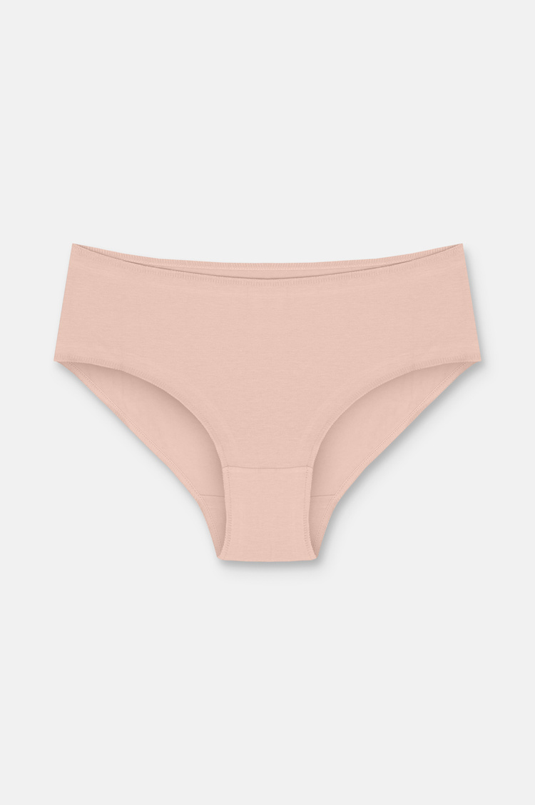 Ten / Kahverengi / Pembe 3'lü Pamuklu Basic Yüksek Bel Slip Külot