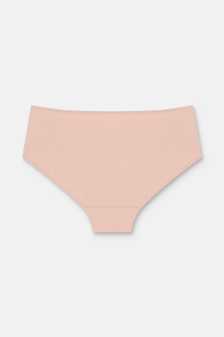 Ten / Kahverengi / Pembe 3'lü Pamuklu Basic Yüksek Bel Slip Külot