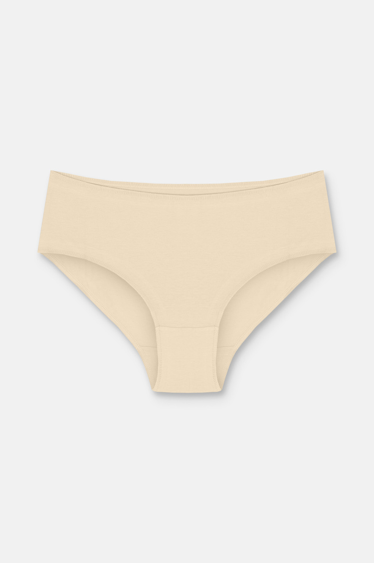 Black / White / Skin 3 P Basic Cotton High Waist Slip