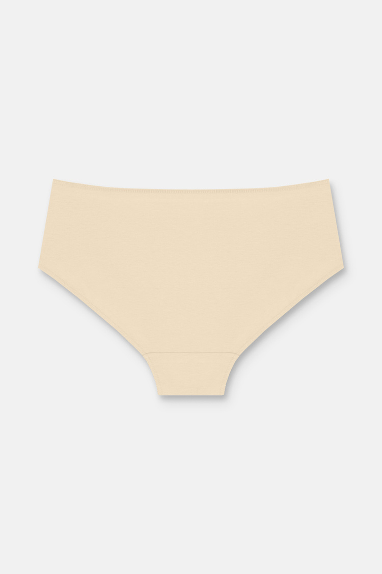 Black / White / Skin 3 P Basic Cotton High Waist Slip