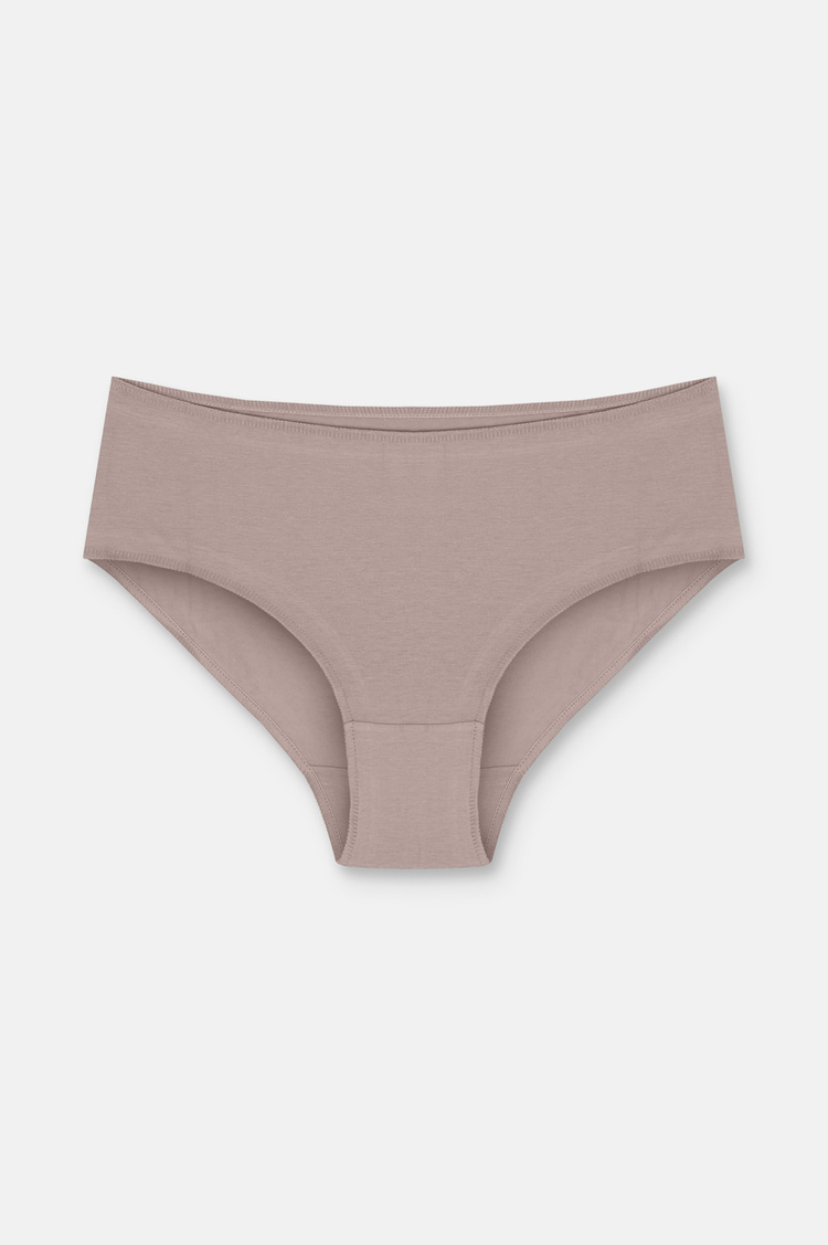 Ecru / Cappucino / Pink 3 P Basic Cotton High Waist Slip