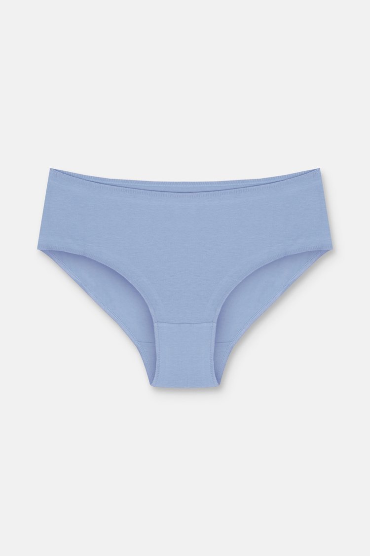 Lila / Lacivert / Mavi 3'lü Pamuklu Basic Yüksek Bel Slip Külot