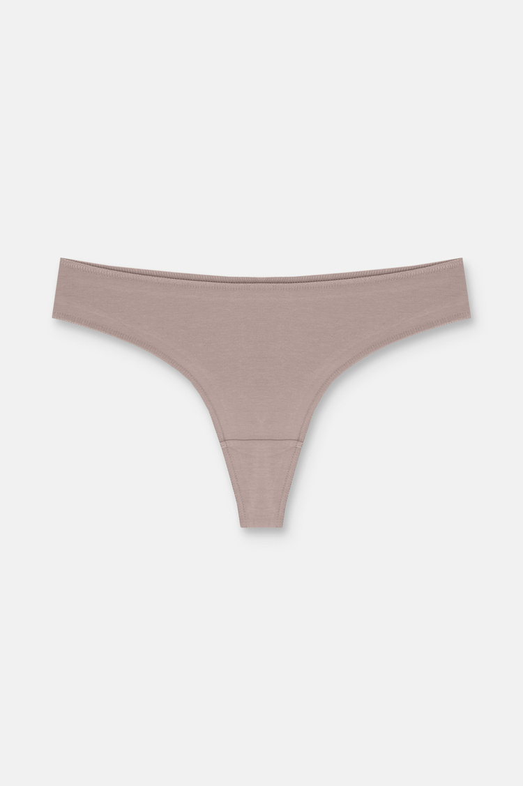 Ecru / Cappucino / Pink 3 P Basic Cotton Brazilian String